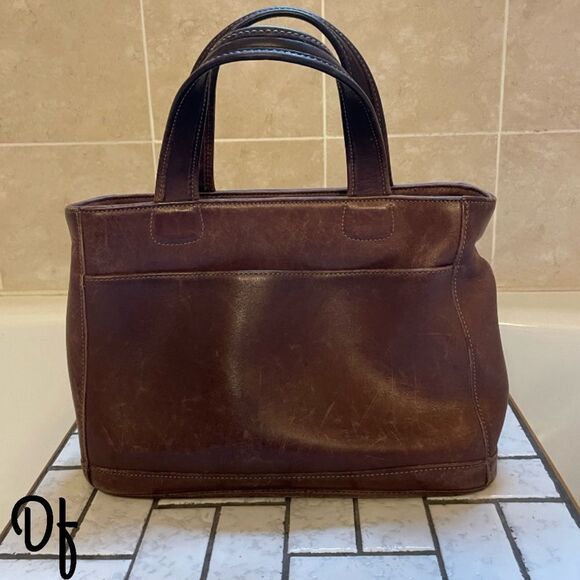 Coach Handbags - Vintage Coach Bag Vintage Coach 9303 Bleecker Brown Leather Tote Bag Purse